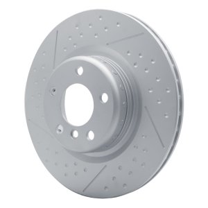 BMW M235i xDrive Brake Rotor (1) - Rear - R1 Concepts - Carbon Alloy GEOMET Dimpled & Slotted - `12-`20